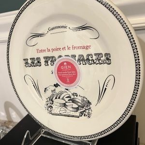 - GIEN Fine Porcelain “Les Fromages” Cheese Plate fr France